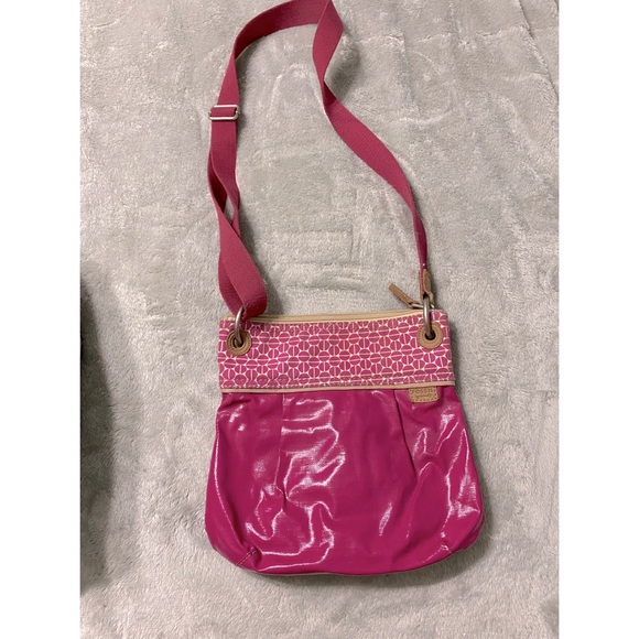 Fossil Key-Per pink coated canvas crossbody - Picture 1 of 4